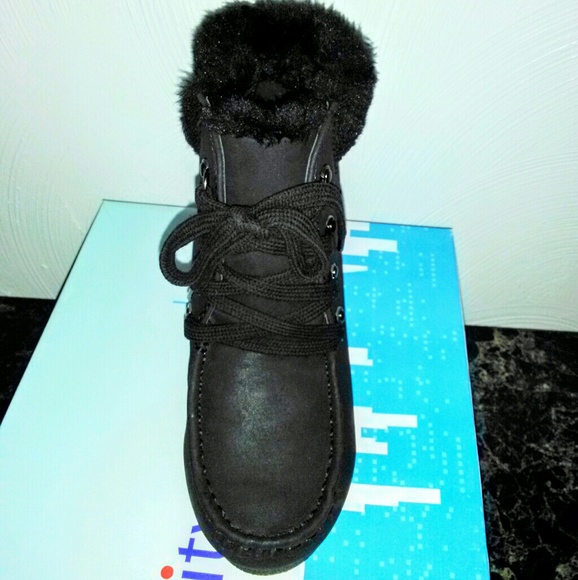 Black Wedge Ankle Boots! - Picture 2 of 8